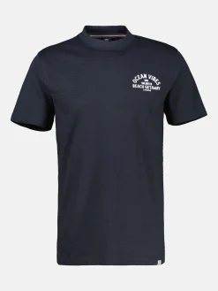 Gestreept T-shirt met voor- en achterkantprint
