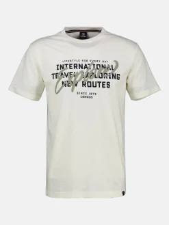 Heren jersey T-shirt met borstprint