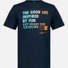Heren T-shirt met print op de voorkant