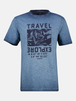 Modieus heren T-shirt met borstprint