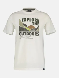 T-shirt met outdoorprint op de borst